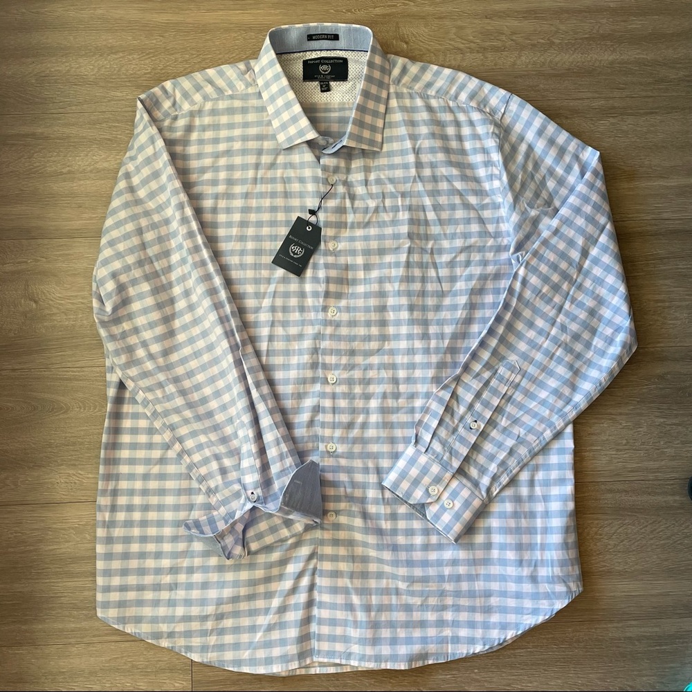 Report Collection Check Modern Fit Shirt